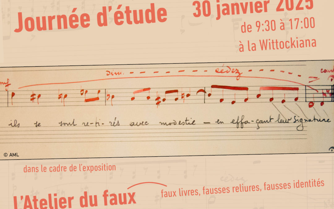 Journée d&rsquo;étude – l&rsquo;Atelier du faux
