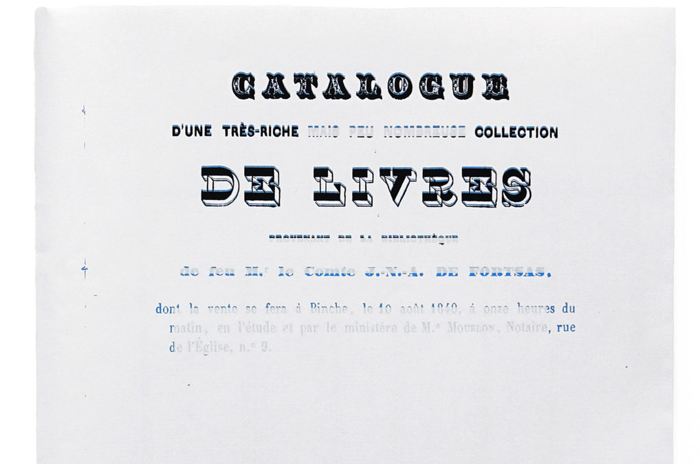 Catalogue d&rsquo;une très riche collection de livres – Présentation de livre